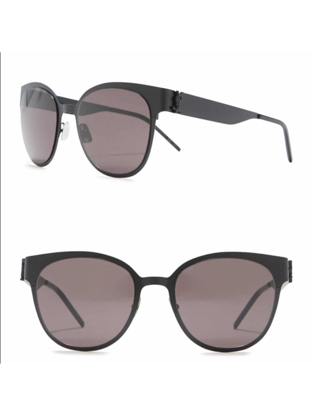 YSL 54mm round metal sunglasses